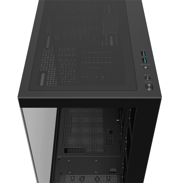 DeepCool Számítógépház CG580 fekete  ablakos  venti nélkül 