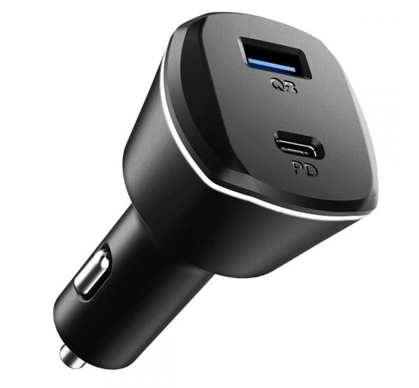 SPIGEN PC1800 POWERARC autós töltő USB aljzat / Type-C aljzat (5V/3000 mA, 30W, QC 3.0, PD gyorstöltés támogatás) FEKETE (PC1800)