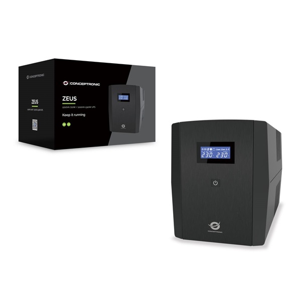 Conceptronic Elosztósor  650VA  ZEUS05E 6x Schuko Off line  RJ45 vonalvédelem Szünetmentes  Fekete Conceptronic Elosztósor  650VA  ZEUS05E 6x Schuko Off line  RJ45 vonalvédelem Szünetmentes  Fekete