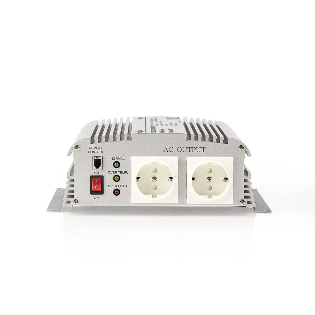 Nedis tápinverter módosított szinuszhullám 12V 230V 1000W 2xSchuko (PIMS1000W12)
