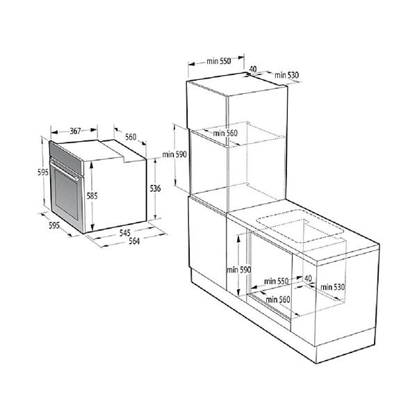 Gorenje BOS6737E13BG beépíthető sütő