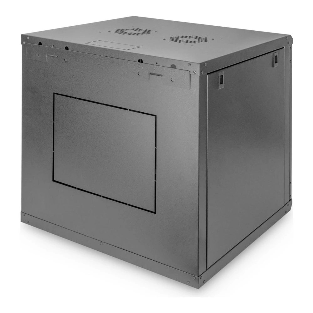 DIGITUS Dynamic Basic 19" 12U 611x600x600mm üvegajtós fekete fali rack szekrény