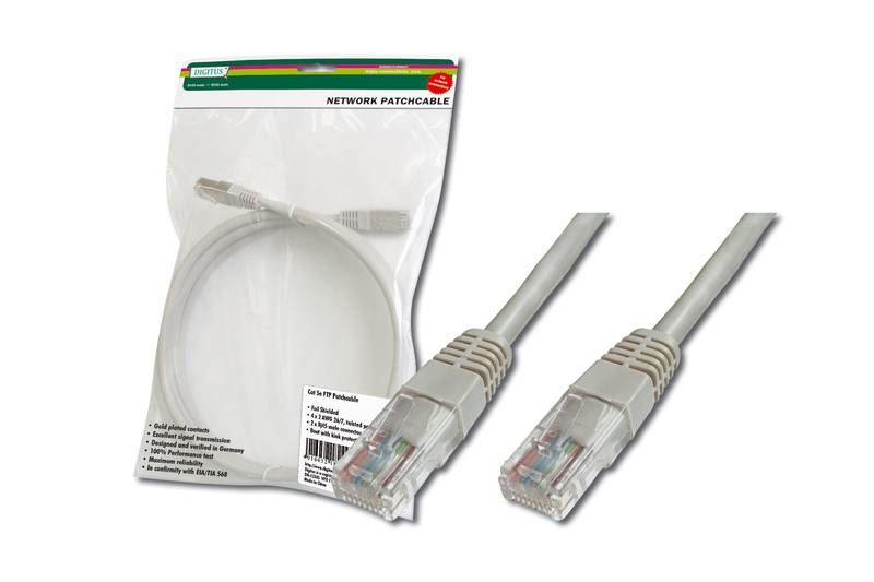 Digitus DK-1511-010 UTP patch kábel CAT5e 1m szürke
