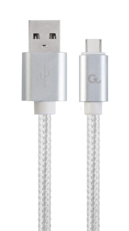 Gembird USB-A - Type-C harisnyázott kábel 1.8m ezüst-fehér (CCB-mUSB2B-AMCM-6-S) Gembird USB-A - Type-C harisnyázott kábel 1.8m ezüst-fehér (CCB-mUSB2B-AMCM-6-S)