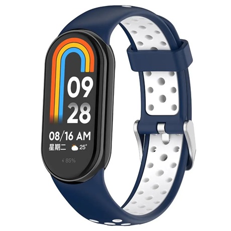 Mybandz 19015 MI BAND 8-LÉLEGZŐ SZILIKON ÓRASZÍJ/KÉK-FEHÉR Mybandz 19015 MI BAND 8-LÉLEGZŐ SZILIKON ÓRASZÍJ/KÉK-FEHÉR