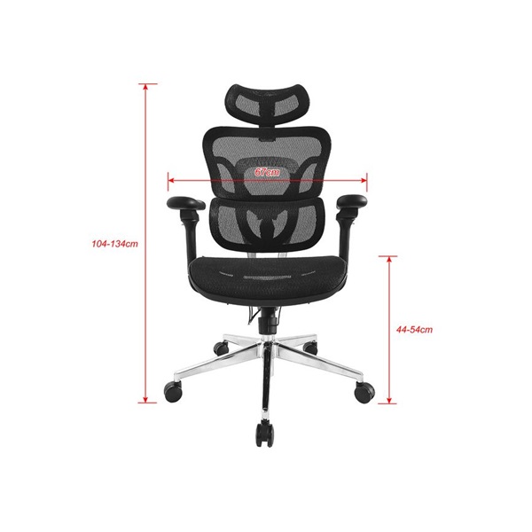 Equip 651051  Premium ergonomikus  Max teherbírás: 150kg Szék Fekete 