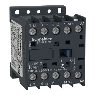 Schneider 12A, 1 záró, AC, 50/60 Hz mágneskapcsoló (LC1K1210P7) Schneider 12A, 1 záró, AC, 50/60 Hz mágneskapcsoló (LC1K1210P7)