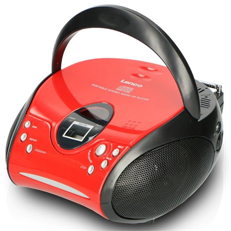 Lenco SCD-24 RED BLACK CD-S RÁDIÓ