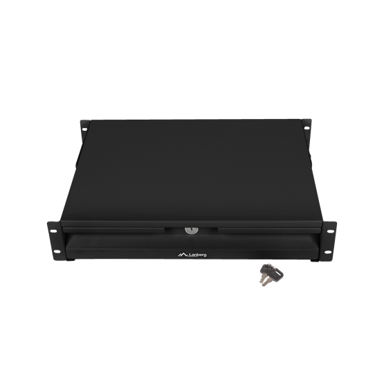 Lanberg 19" fiók 2U/483x360mm 90kg maximum terhelhetőség, 4-pontos szerelés, fekete