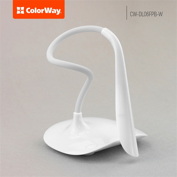 COLORWAY CW-DL06FPB-W Asztali LED lámpa beépített akkumulátor  Fehér 