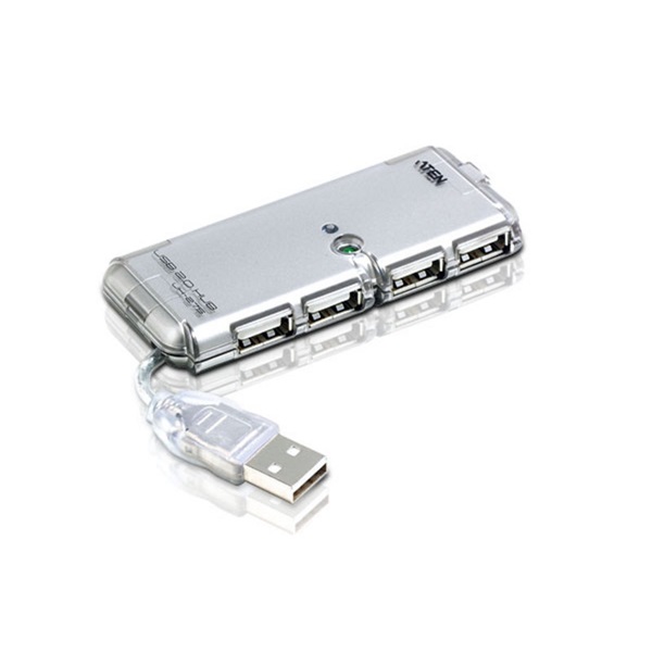 ATEN USB 2.0 4 portos hub, aktív, fehér (UH275Z-AT-G) ATEN USB 2.0 4 portos hub, aktív, fehér (UH275Z-AT-G)