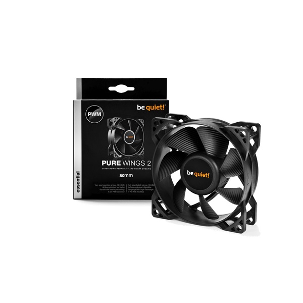 Be Quiet Pure Wings 2 80mm PWM hűtő ventilátor fekete (BL037)
