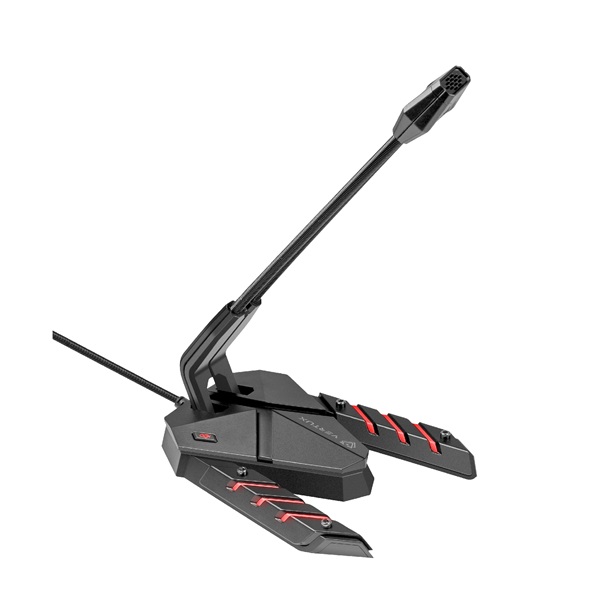 Vertux   STREAMER 3  Plug & Play LED USB Mikrofon Fekete