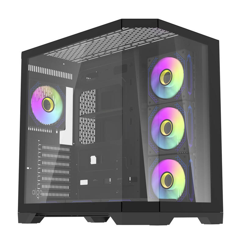 Darkflash FT418 PRO számítógépház + 7 ARGB ventilátor (fekete) Darkflash FT418 PRO számítógépház + 7 ARGB ventilátor (fekete)