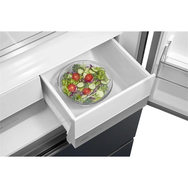 Midea MDRF600BIE70 Hűtő:276L Fagyasztó:159L No frost négyajtós hűtőszekrény Inox