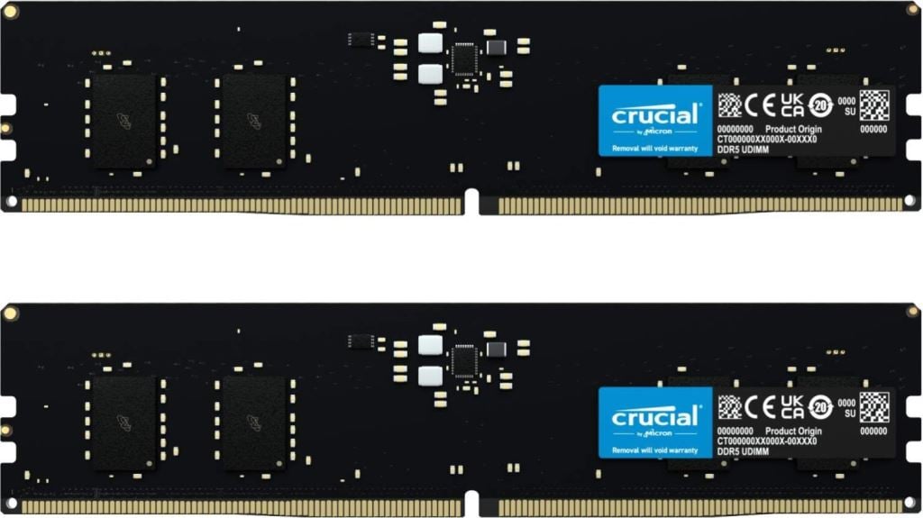 16GB 4800MHz DDR5 RAM Crucial CL40 (2x8GB) (CT2K8G48C40U5) 16GB 4800MHz DDR5 RAM Crucial CL40 (2x8GB) (CT2K8G48C40U5)