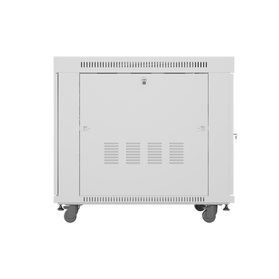Lanberg 19" szabadon álló rack szekrény 15U/800X1000 perforált ajtó, lapraszerelt, LCD kijelző, szürke
