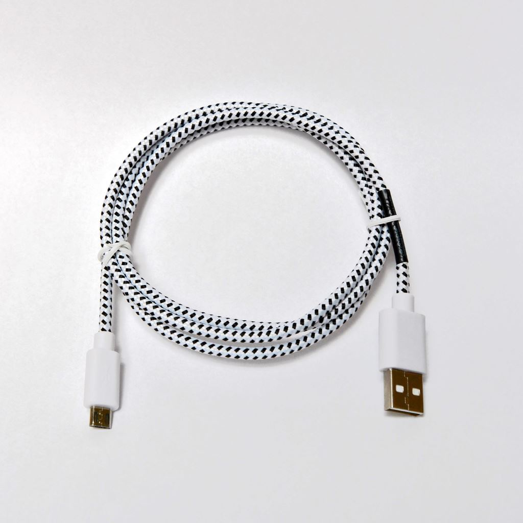 Hama 20075 Micro USB szövet adatkábel 1m fehér