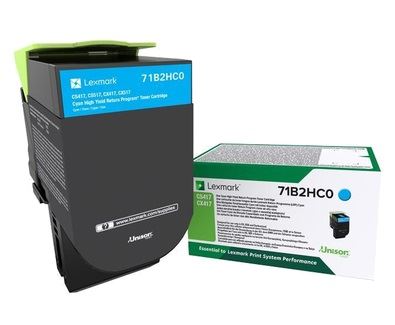 Lexmark CS/CX 417, 517 nagy kapacitású festékkazetta cián (71B2HC0) Lexmark CS/CX 417, 517 nagy kapacitású festékkazetta cián (71B2HC0)