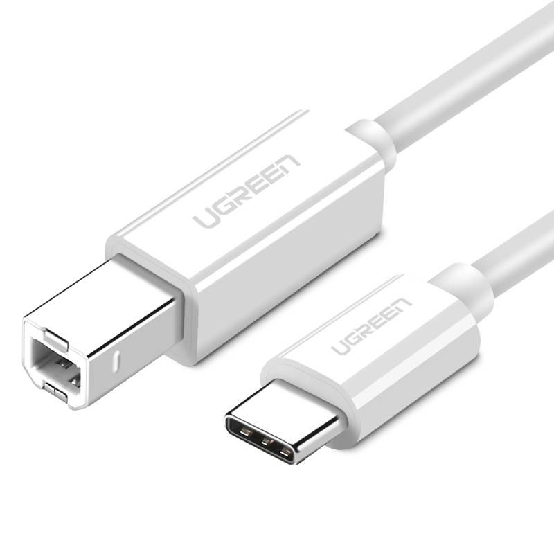 UGREEN US241 CB, USB 2.0 kábel nyomtatóhoz, 1.5m, fehér (40417)