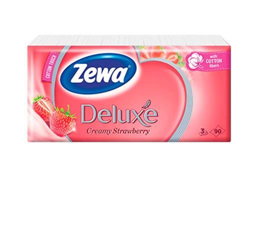 Zewa Deluxe papír zsebkendő 90db eper illatú (53654)