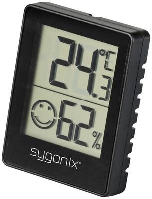 Sygonix hőmérséklet- és páratartalommérő fekete (SY-5268502) Sygonix hőmérséklet- és páratartalommérő fekete (SY-5268502)