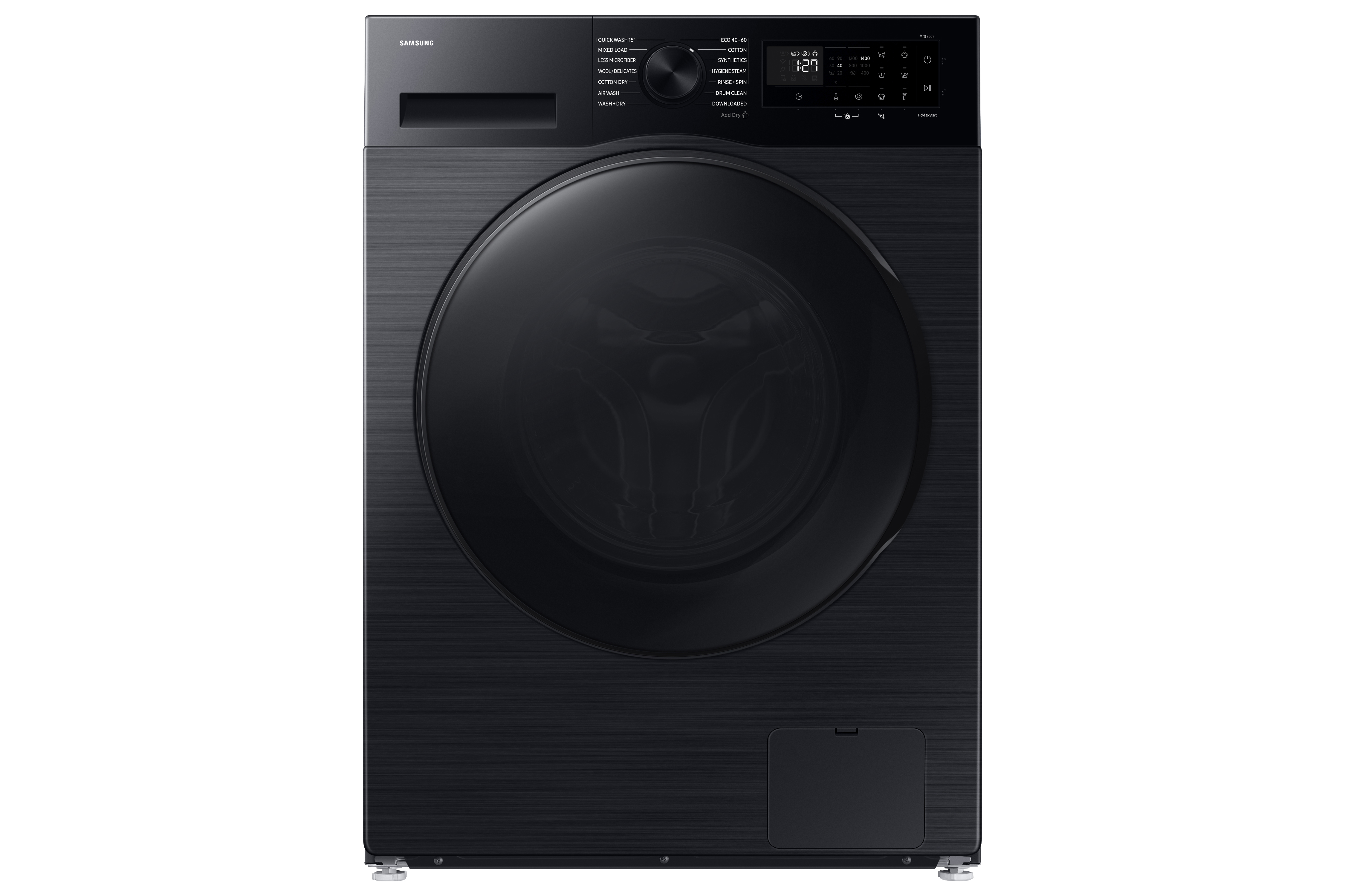 Samsung WD11DG5B15BBLE Elöltöltős mosó- és szárítógép – 11 kg, 1400 ford./perc, D Energiaosztály, SmartThings App Támogatás, SmartThings AI energia üzemmód, AI Ecobubble, Higiénikus Gőz, Fekete Samsung WD11DG5B15BBLE Elöltöltős mosó- és szárítógép – 11 kg, 1400 ford./perc, D Energiaosztály, SmartThings App Támogatás, SmartThings AI energia üzemmód, AI Ecobubble, Higiénikus Gőz, Fekete