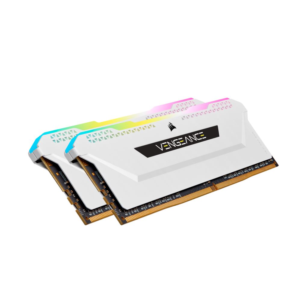 16GB 3200MHz DDR4 RAM Corsair Vengeance RGB Pro SL CL16 White (2x8GB) (CMH16GX4M2E3200C16W)