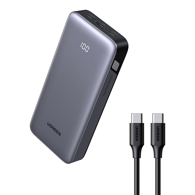Ugreen PB532 20000mAh  USB 2x USB-C 30W Powerbank Szürke