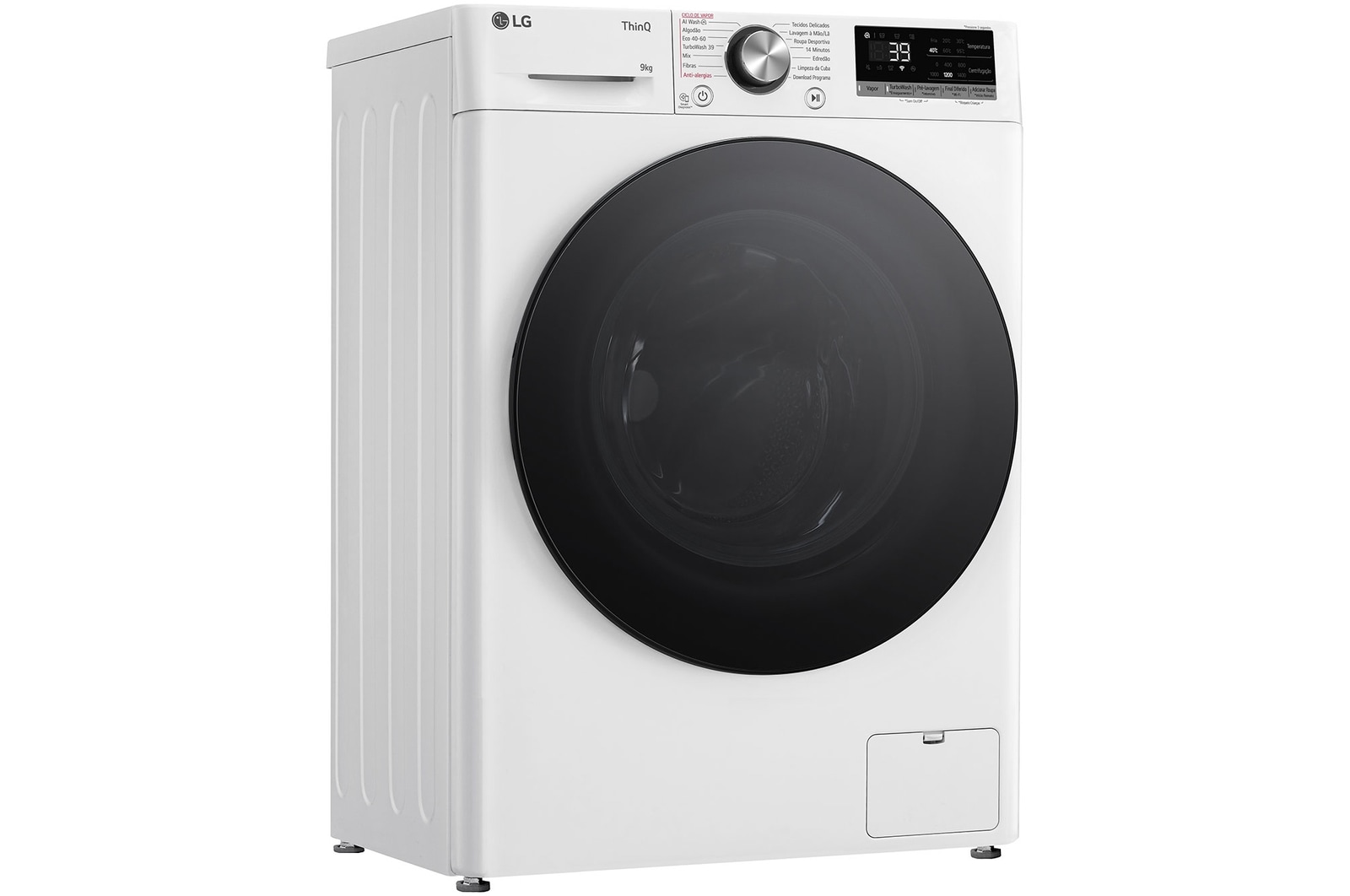 LG F2WR709S2W Elöltöltős keskeny mosógép – 9 kg, 1200 ford./perc, A Energiaosztály, Gőz funkció, WiFi