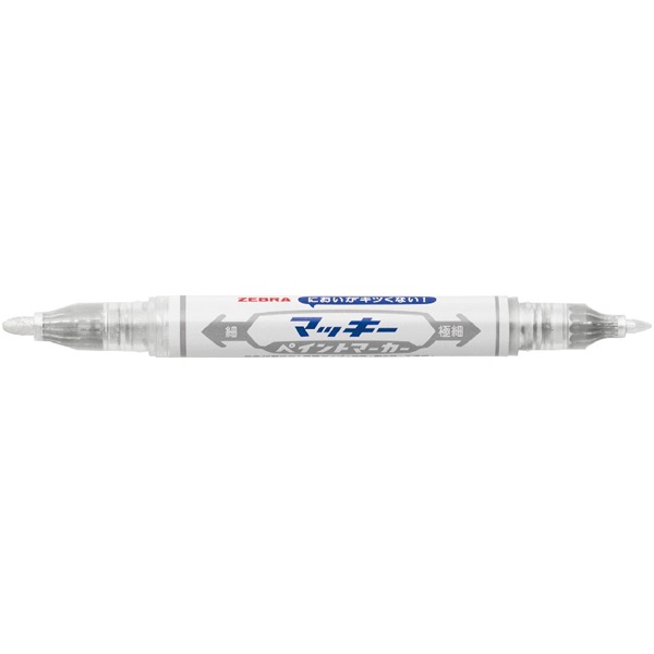 Zebra Mckie Extra Fine ezüst kétvégű lakkmarker Zebra Mckie Extra Fine ezüst kétvégű lakkmarker
