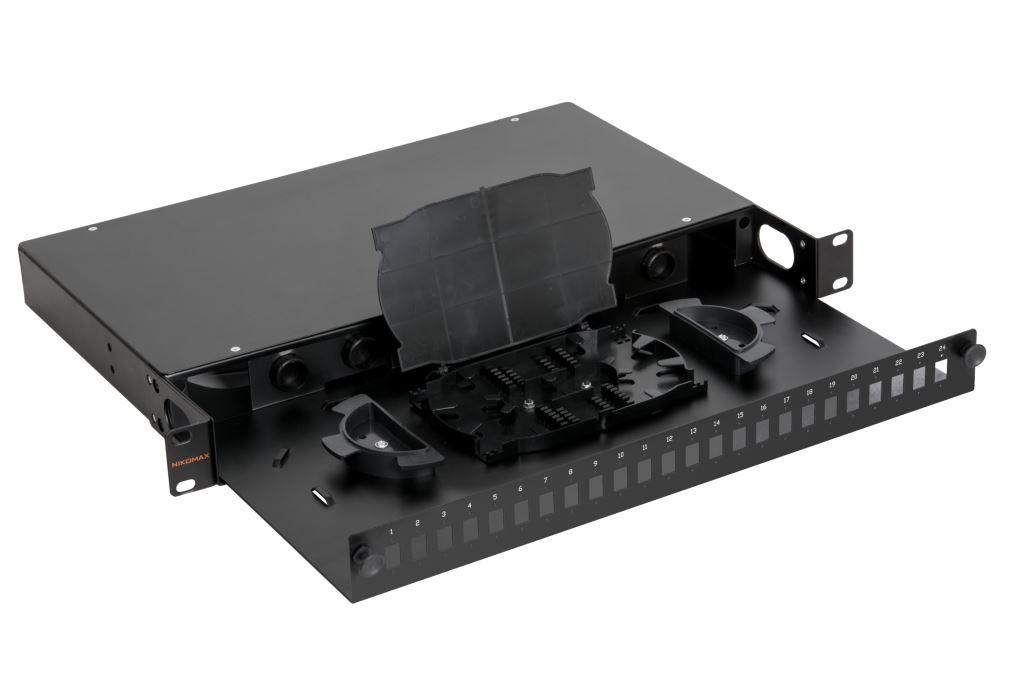 Nikomax optikai patch panel 24 port 1U 19" fekete (NMF-RP24SC-CS-1U-BK) Nikomax optikai patch panel 24 port 1U 19" fekete (NMF-RP24SC-CS-1U-BK)