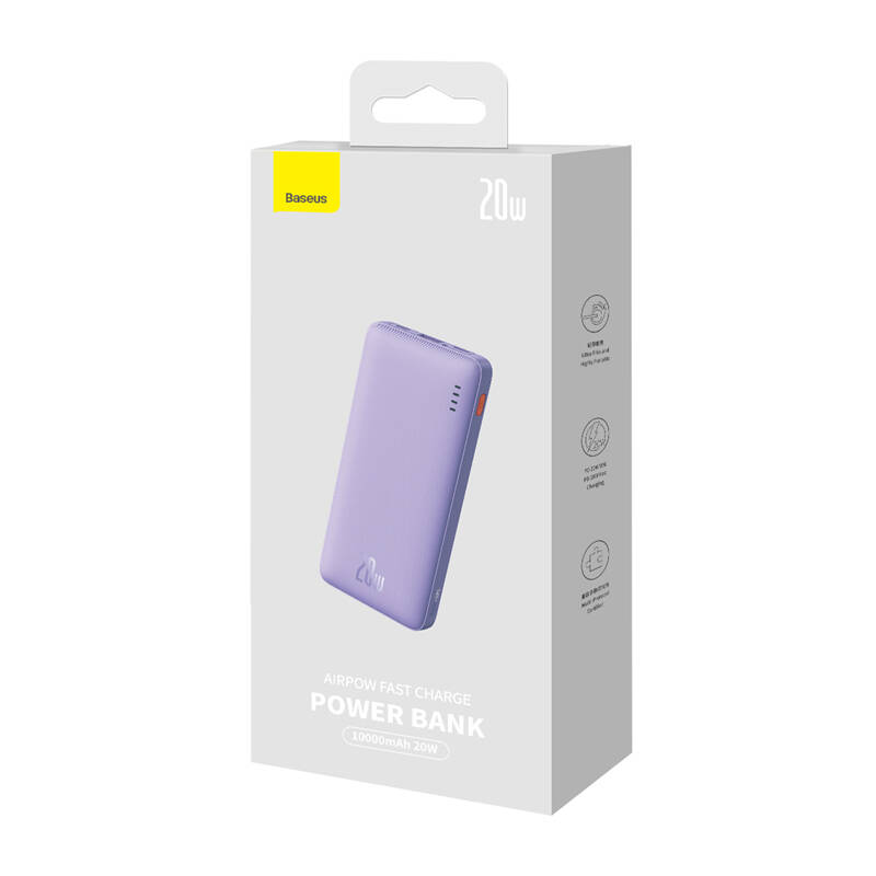 Baseus Airpow 10000mAh 20W powerbank Lila