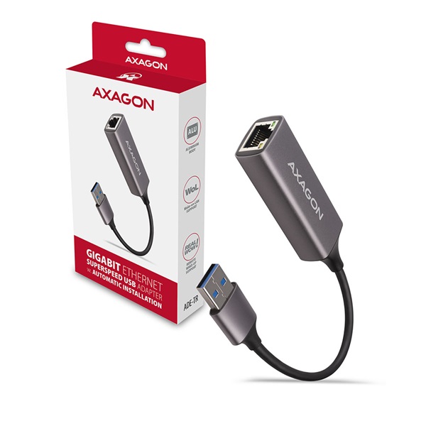 Axagon USB3.2 Gigabit Ethernet hálózati adapter (ADE-TR) Axagon USB3.2 Gigabit Ethernet hálózati adapter (ADE-TR)