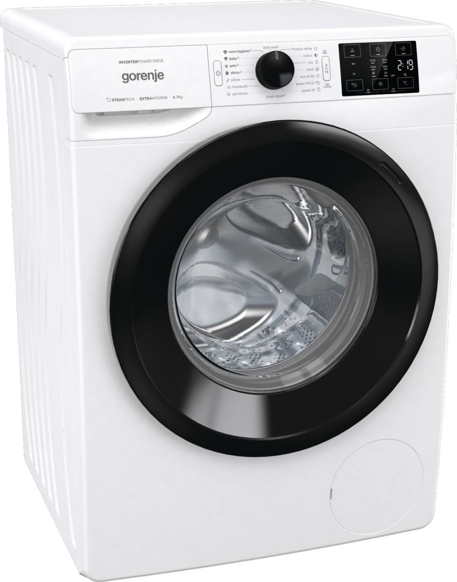 Gorenje WNEI74BS Elöltöltős mosógép - 7 kg, 1400 ford./perc, B Energiaosztály, Gőz program Gorenje WNEI74BS Elöltöltős mosógép - 7 kg, 1400 ford./perc, B Energiaosztály, Gőz program