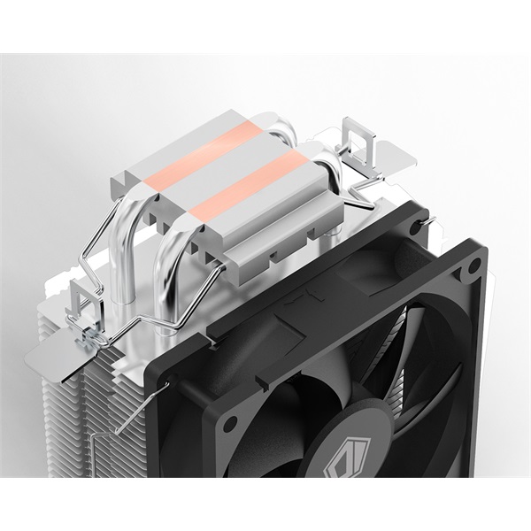 ID-Cooling   SE-902-SD V3  23,1dB; max. 63,61 m3/h  3pin csatlakozó 2 db heatpipe  9cm CPU Cooler