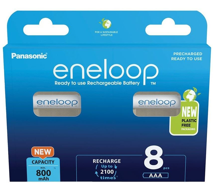 Panasonic Eneloop 1.2V AAA Ni-Mh 800mAh akku (8db) (BK-4MCDE/8BE)