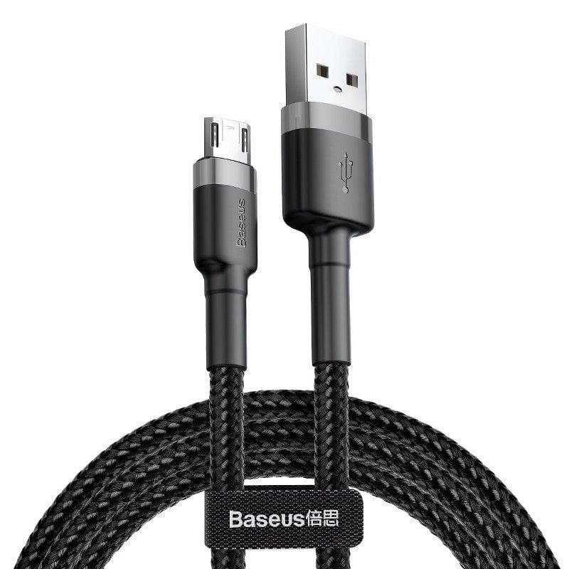 Baseus Cafule USB-Micro - USB-A kábel 2m szürke-fekete (CAMKLF-CG1) Baseus Cafule USB-Micro - USB-A kábel 2m szürke-fekete (CAMKLF-CG1)
