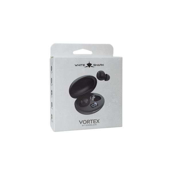 WHITE SHARK GEB-TWS02B VORTEX-B bluetooth fülhallgató Fekete