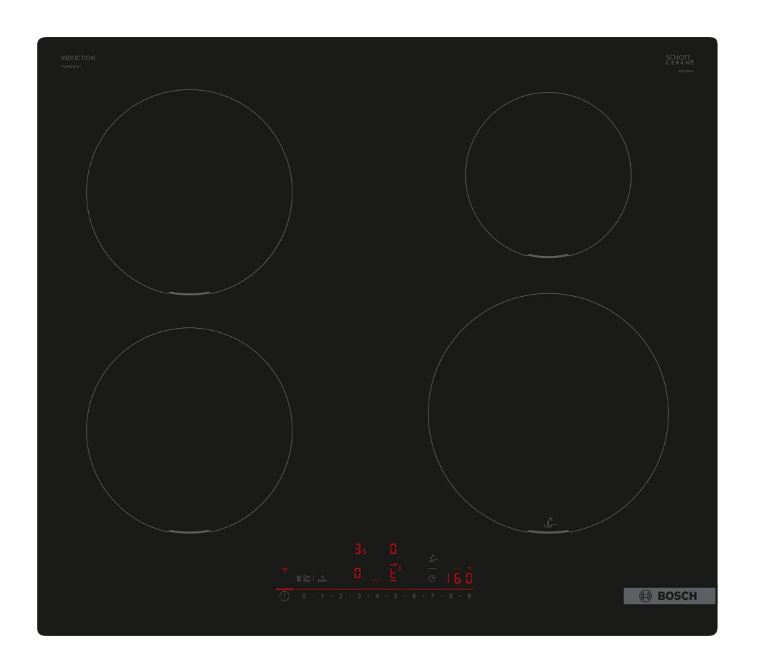 Bosch PUE611HC1E beépíthető indukciós üvegkerámia főzőlap Bosch PUE611HC1E beépíthető indukciós üvegkerámia főzőlap