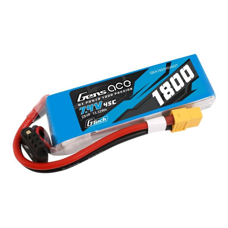 GensAce G-Tech LiPo 1800mAh 7.4V 45C 2S1P XT60 akkumulátor GensAce G-Tech LiPo 1800mAh 7.4V 45C 2S1P XT60 akkumulátor