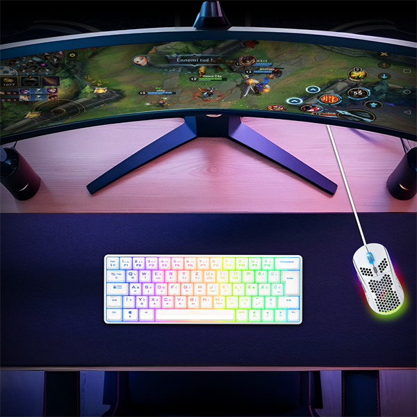 Spirit of Gamer  XPERT K200 White   TKL  SOG red RGB LED USB Billentyűzet Mechanikus Fehér HU