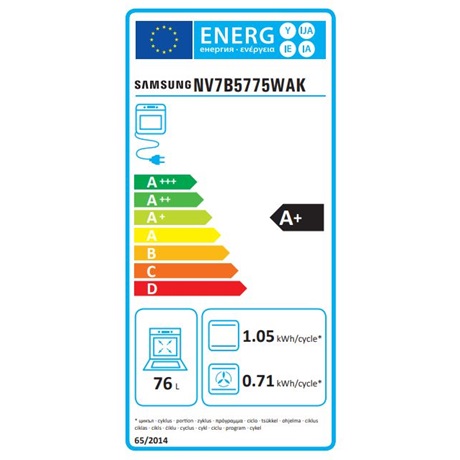 Samsung NV7B5775WAK/U3 SÜTŐ BEÉPÍTHETŐ ELEKTROMOS GŐZ FUNKCIÓVAL