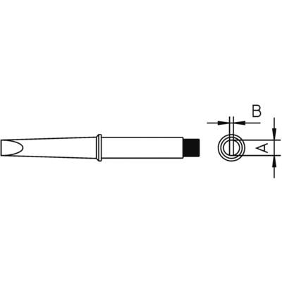Weller CT5C7 W61 pákához. Hosszú, kétoldalt csapott, lapított, véső formájú pákahegy, forrasztóhegy 3.2 mm Weller CT5C7 W61 pákához. Hosszú, kétoldalt csapott, lapított, véső formájú pákahegy, forrasztóhegy 3.2 mm