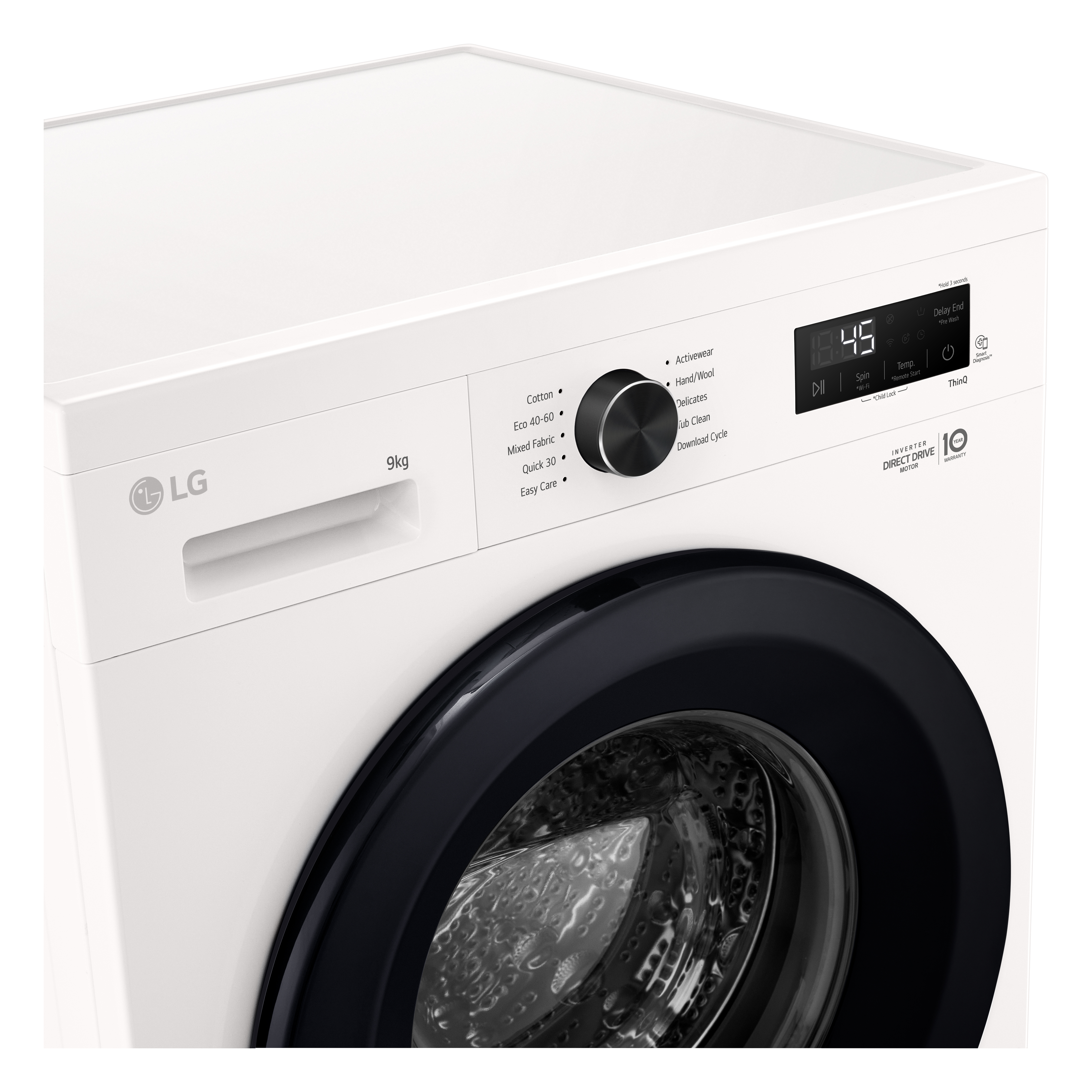 LG F4X1009NWK Elöltöltős mosógép - 9kg, 1400 ford./perc, A Energiaosztály, LG ThinQ™ WiFi funkcióval