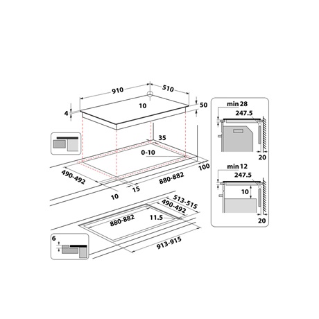 Whirlpool WEX9024DCFF Beépíthető indukciós elektromos főzőlap