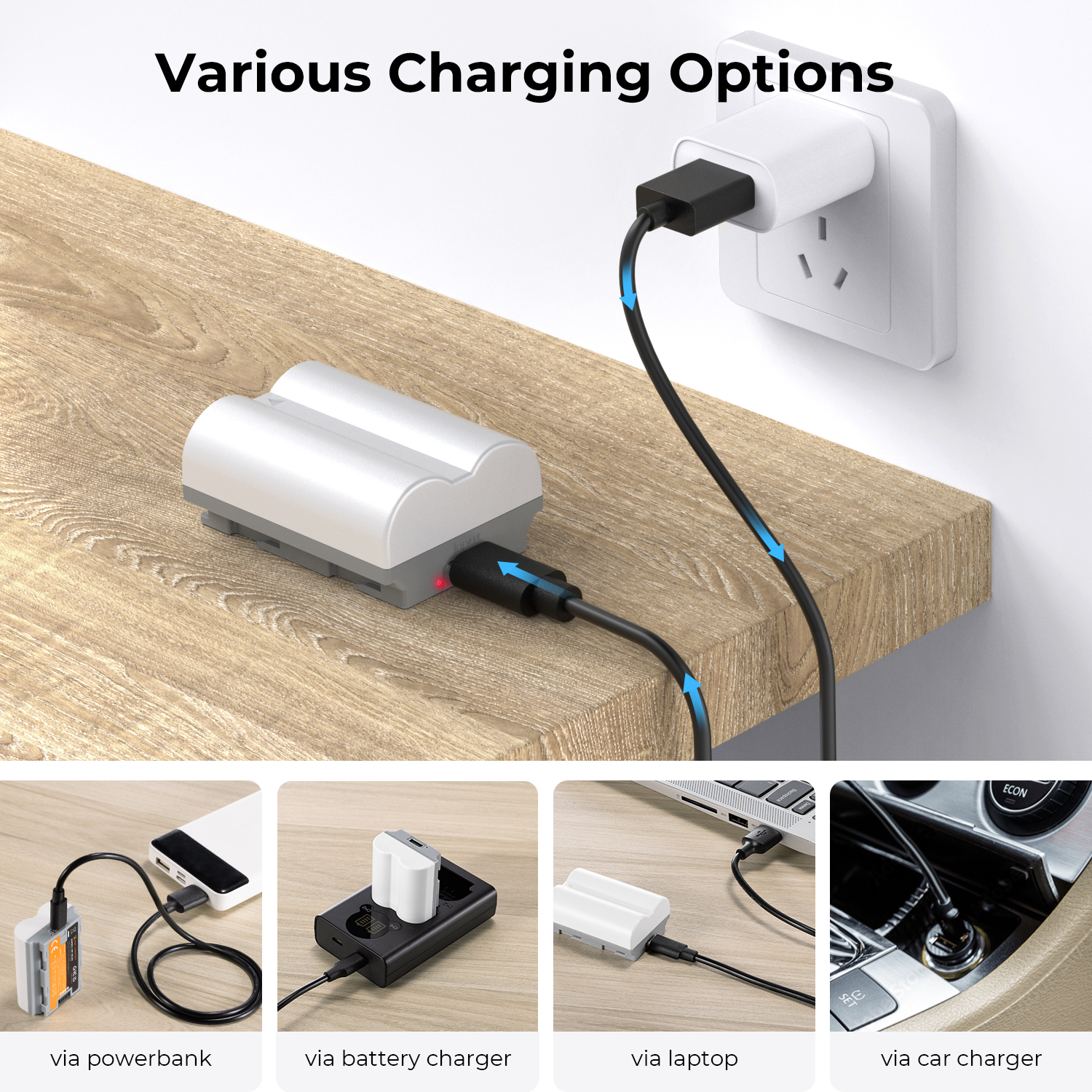 K&F Concept NP-W235 akkumulátor 2400mAh, USB-C csatlakozóval