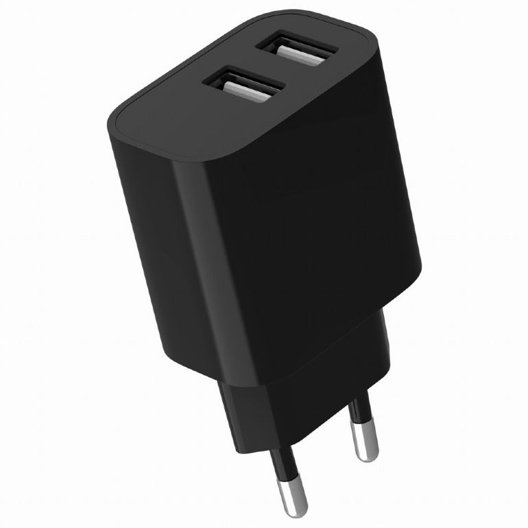 Gembird 2xUSB-A hálózati töltő fekete 2.4A (TA-UC-2A12-01-BK)