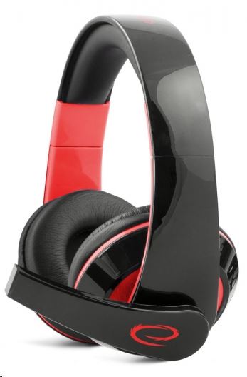 Esperanza CONDOR mikrofonos sztereó gamer fejhallgató fekete-piros (EGH300R)