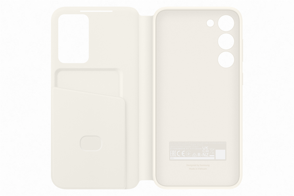 Samsung Galaxy S23+ Smart View Wallet tok krémszínű
